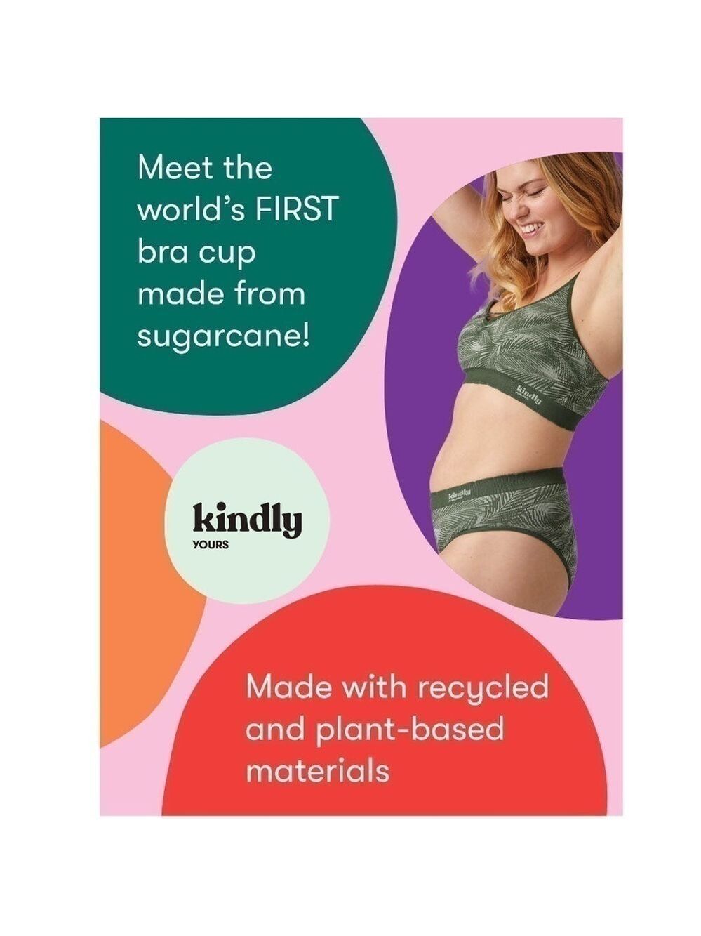 Kindly Yours caged v-neck sustainable seamless bralette plus size L - Picture 5 of 7